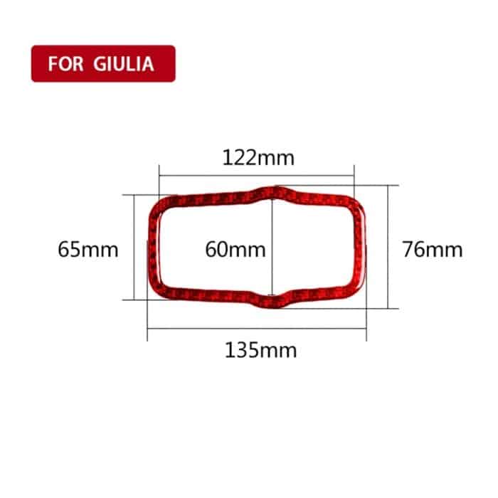 Dekorativer Aufkleber für Autoscheinwerferschalter aus Kohlefaser für Alfa Romeo Giulia 2017–2019, Rechtsantrieb, Headlight Switch Panel,Right Drive – Bild 2