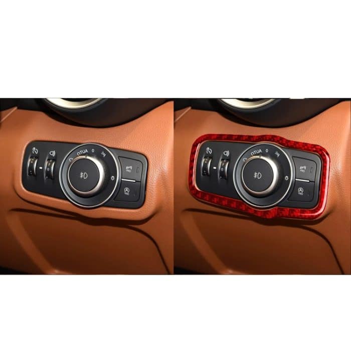 Dekorativer Aufkleber für Autoscheinwerferschalter aus Kohlefaser für Alfa Romeo Giulia 2017–2019, Rechtsantrieb, Headlight Switch Panel,Right Drive – Bild 6