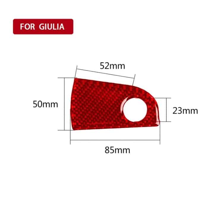 Dekorativer Aufkleber für Auto-Co-Pilot-Aufbewahrung aus Kohlefaser für Alfa Romeo Giulia 2017–2019, Rechtsantrieb, Co-pilot Storage,Right Drive – Bild 2