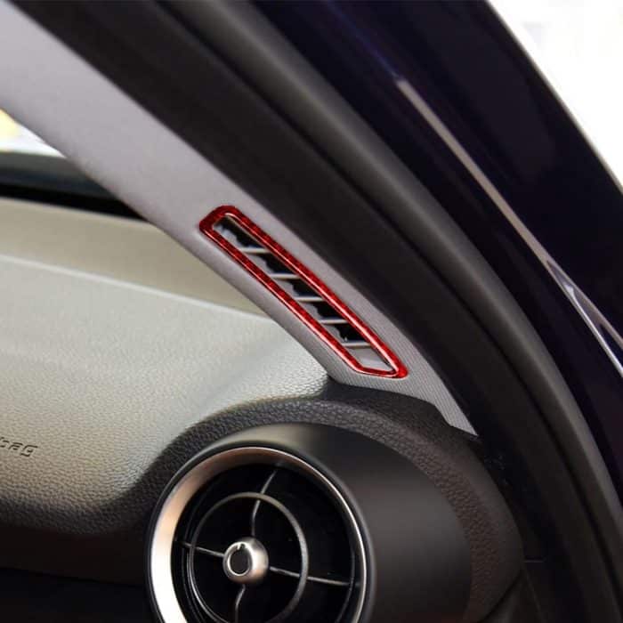 2 Teile/satz Carbon Faser Auto A-säule Luftauslass Panel Dekorative Aufkleber für Alfa Romeo Giulia 2017-2019, links und Rechts Antrieb Universal, A-pillar Air Outlet Panel – Bild 5