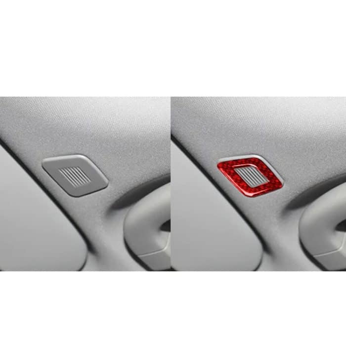 2 Teile/satz Carbon Faser Auto Mikrofon Panel Dekorative Aufkleber für Alfa Romeo Giulia 2017-2019, Links und rechts Drive Universal, Microphone Panel – Bild 6