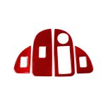 4 Teile/satz Carbon Faser Auto Fenster Button Panel Dekorative Aufkleber für Alfa Romeo Giulia 2017-2019, linke Fahrt, Window Button Panel,Left Drive