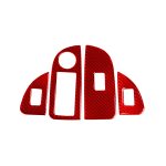 4 Teile/satz Carbon Faser Auto Fenster Taste Panel Dekorative Aufkleber für Alfa Romeo Giulia 2017-2019, Rechts antrieb, Window Button Panel,Right Drive