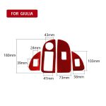 4 Teile/satz Carbon Faser Auto Fenster Taste Panel Dekorative Aufkleber für Alfa Romeo Giulia 2017-2019, Rechts antrieb, Window Button Panel,Right Drive – Bild 2