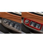 4 Teile/satz Carbon Faser Auto Fenster Taste Panel Dekorative Aufkleber für Alfa Romeo Giulia 2017-2019, Rechts antrieb, Window Button Panel,Right Drive – Bild 6