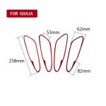 4 Teile/satz Carbon Faser Auto Innentürgriff Rahmen Dekorative Aufkleber für Alfa Romeo Giulia 2017-2019, links und Rechts Antrieb Universal, Inner Door Handle Frame – Bild 2