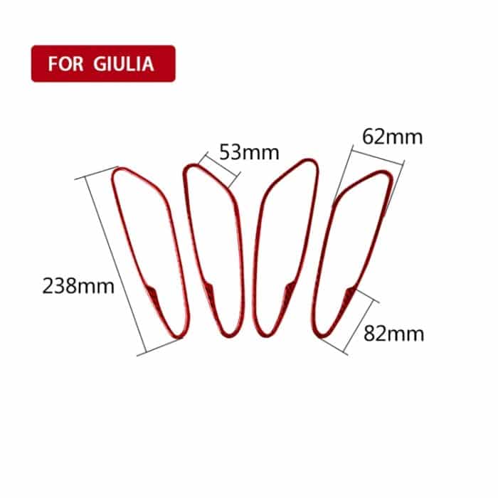 4 Teile/satz Carbon Faser Auto Innentürgriff Rahmen Dekorative Aufkleber für Alfa Romeo Giulia 2017-2019, links und Rechts Antrieb Universal, Inner Door Handle Frame – Bild 2