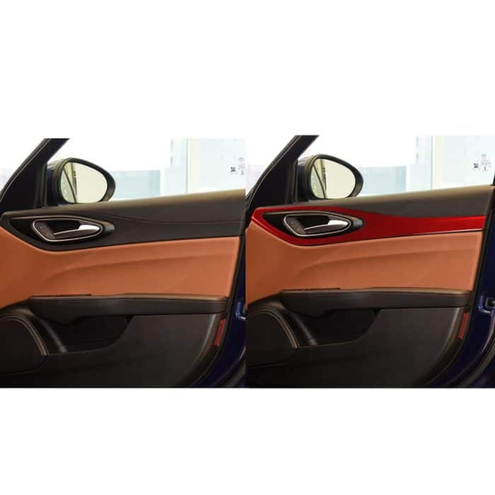 4 Teile/satz Carbon Faser Auto Tür Panel Dekorative Aufkleber für Alfa Romeo Giulia 2017-2019, Links und rechts Antrieb Universal, Door Panel – Bild 6