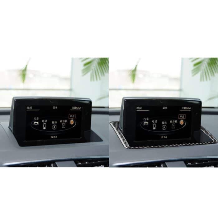 Kohlefaser-Auto-Navigationsrahmen-dekorativer Aufkleber für Audi Q3 2013-2018, links und rechts Antrieb universell – Bild 6