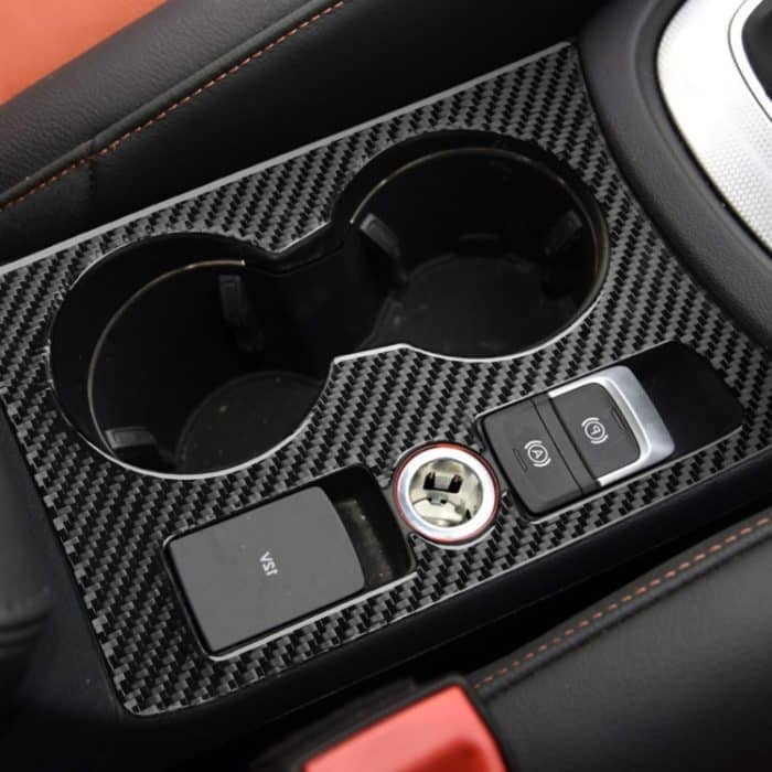 Kohlefaser-Auto-Wasser-Becher-Panel dekorativer Aufkleber für Audi Q3 2013-2018, Rechtsfahrt – Bild 5