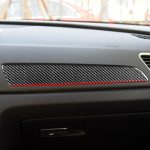 Kohlefaser-Auto-CO-Pilot-Trim-rote Kante-dekorativer Aufkleber für Audi Q3 2013-2018, linke Fahrt – Bild 5