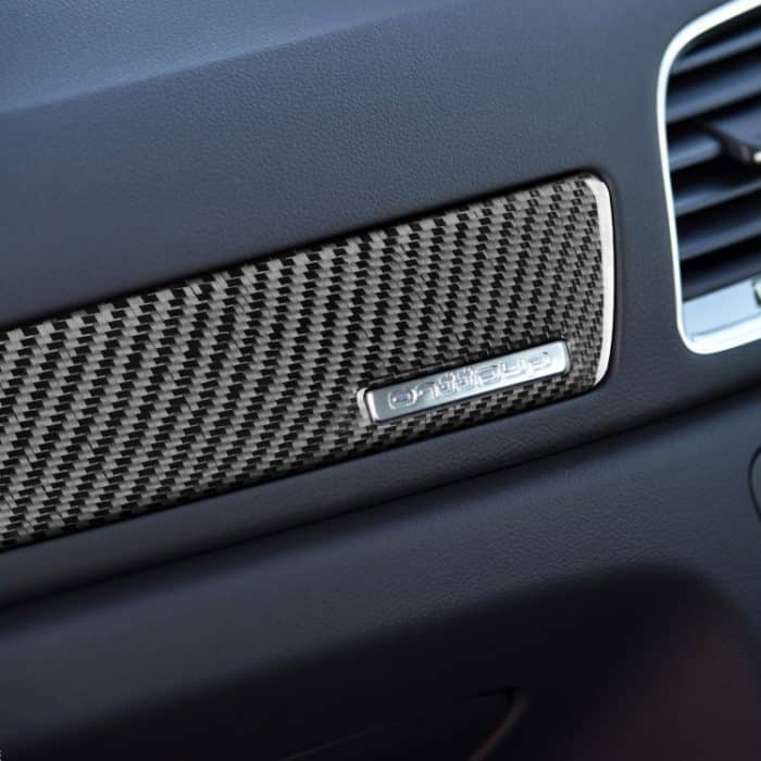 Kohlefaserauto-CO-Pilotbesatz mit Loch Dekorativen Aufkleber für Audi Q3 2013-2018, Rechtsfahrt – Bild 5