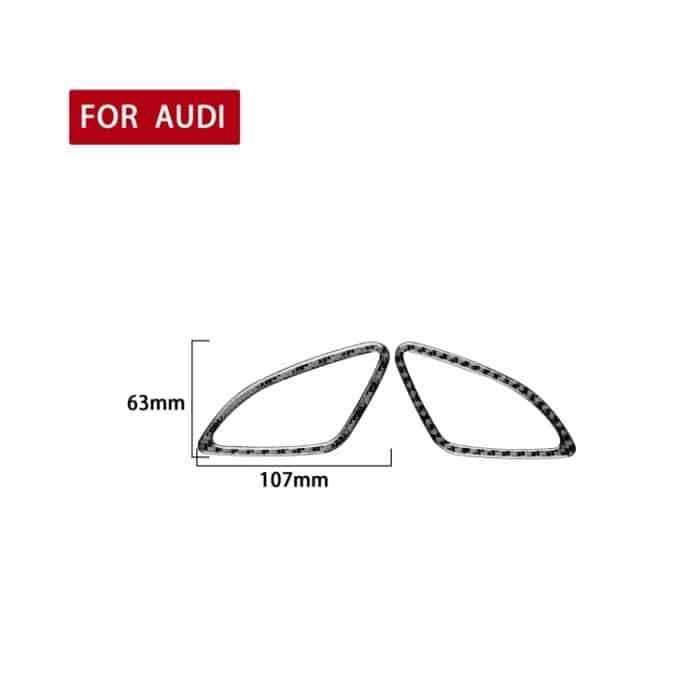 2 Stück / Set Carbon Fiber Car Instrument Air Outlet Dekorative Aufkleber für Audi Q3 2013-2018, linke und rechte Antrieb universell – Bild 2