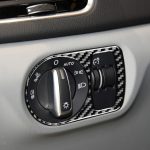 Kohlefaserauto-Scheinwerferschalter Dekorativer Aufkleber für Audi Q3 2013-2018, links und rechts Antrieb universell – Bild 5