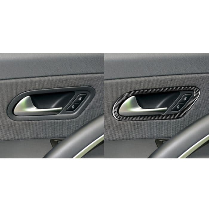 2 stücke / satz Kohlenstofffaserauto Innentürgriff Dekorativer Aufkleber für Volkswagen Scirocco 2009-2016, links und rechts Antrieb universell – Bild 6