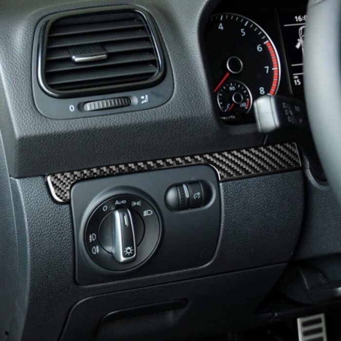 3 teile / satz Kohlefaser-Auto-Armaturenbrett-Streifen dekorativer Aufkleber für Volkswagen Scirocco 2009-2016, linke Fahrt – Bild 5