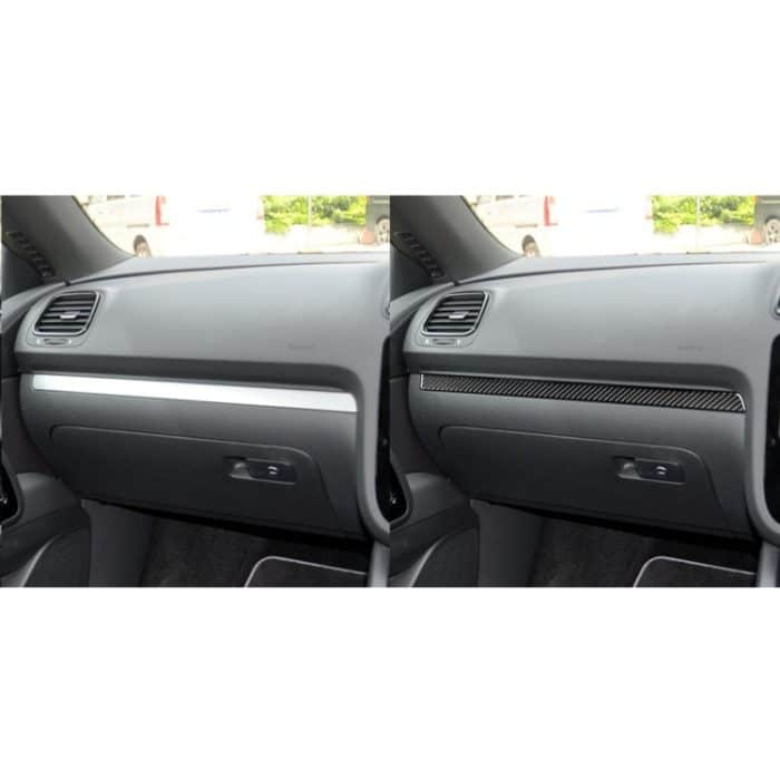 3 stücke / satz Kohlefaser Auto Dashboard Streifen Dekoratives Aufkleber für Volkswagen Scirocco 2009-2016, Rechtsfahrt – Bild 7