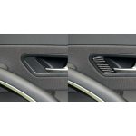 2 stücke / satz Kohlefaser Auto Türschlossrahmen dekorativer Aufkleber für Volkswagen Scirocco 2009-2016, linke Fahrt – Bild 6