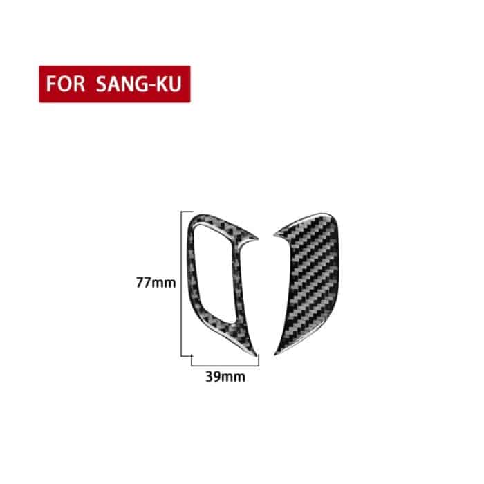 2 Stück / Set Kohlefaser Auto Türschlossrahmen Dekorativer Aufkleber für Volkswagen Scirocco 2009-2016, Rechtsfahrt – Bild 2