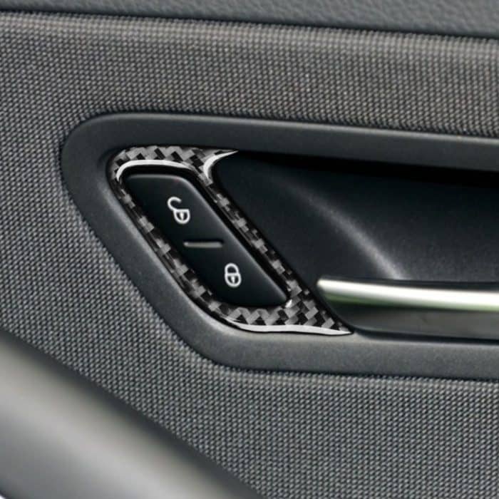 2 Stück / Set Kohlefaser Auto Türschlossrahmen Dekorativer Aufkleber für Volkswagen Scirocco 2009-2016, Rechtsfahrt – Bild 5