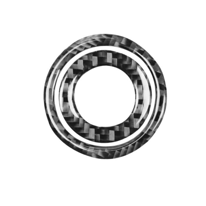 2 PCS / Set Kohlefaser Auto Zündschalter Dekorativer Aufkleber für Dodge Challenger 2015 bis jetzt, Links fahren – Bild 1