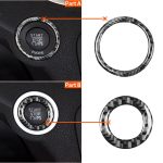 2 PCS / Set Kohlefaser Auto Zündschalter Dekorativer Aufkleber für Dodge Challenger 2015 bis jetzt, Links fahren – Bild 5