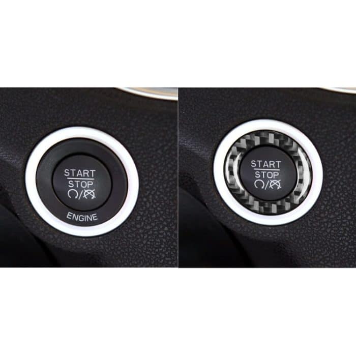 Carbon Fiber Auto Zündschalter im Inneren dekorative Aufkleber für Dodge Challenger 2015 bis jetzt, links fahren – Bild 4