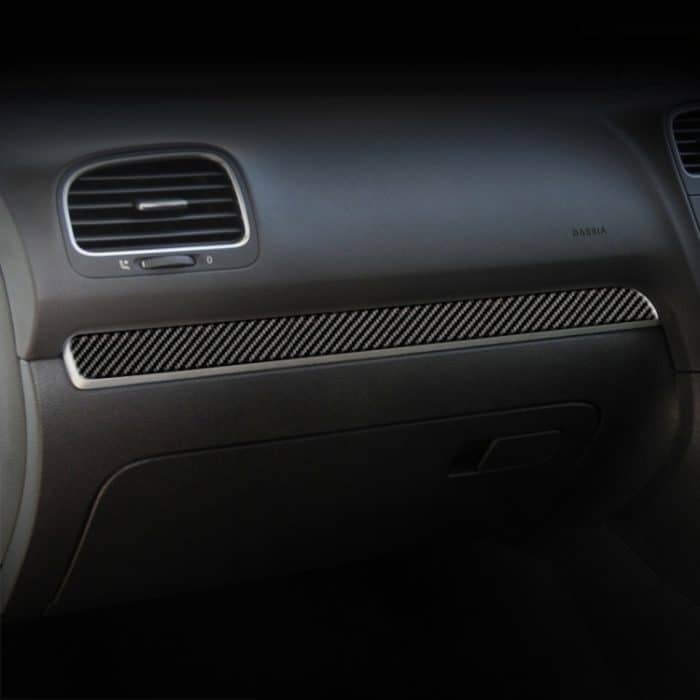 Carbon Faser Auto Zentralsteuerleiste Dekorativer Aufkleber für Volkswagen Golf 6 2008-2012, Rechts fahren – Bild 6