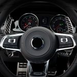 Kohlefaser Auto Zentrallenkradpaddel Dekorativer Aufkleber für Volkswagen Golf 6 2008-2012 – Bild 6
