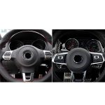 Kohlefaser Auto Zentrallenkradpaddel Dekorativer Aufkleber für Volkswagen Golf 6 2008-2012 – Bild 7