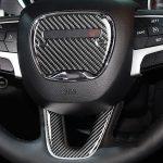 2 PCS / Set Carbon Lenkrad Logo + Kinn dekorative Aufkleber für Dodge Challenger 2015 bis jetzt, links fahren – Bild 6