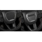 2 PCS / Set Carbon Lenkrad Logo + Kinn dekorative Aufkleber für Dodge Challenger 2015 bis jetzt, links fahren – Bild 7