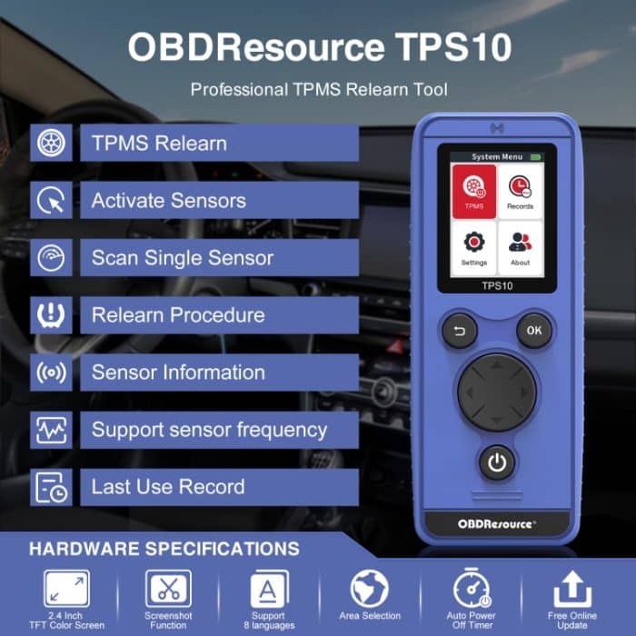OBDResource TPS10 Autoreifendruck-Reset-Messgerät EL50448 – Bild 3