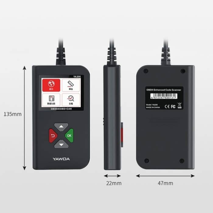 YA206 Autocodeleser OBD2 Fehlerdetektor Diagnosetool – Bild 2