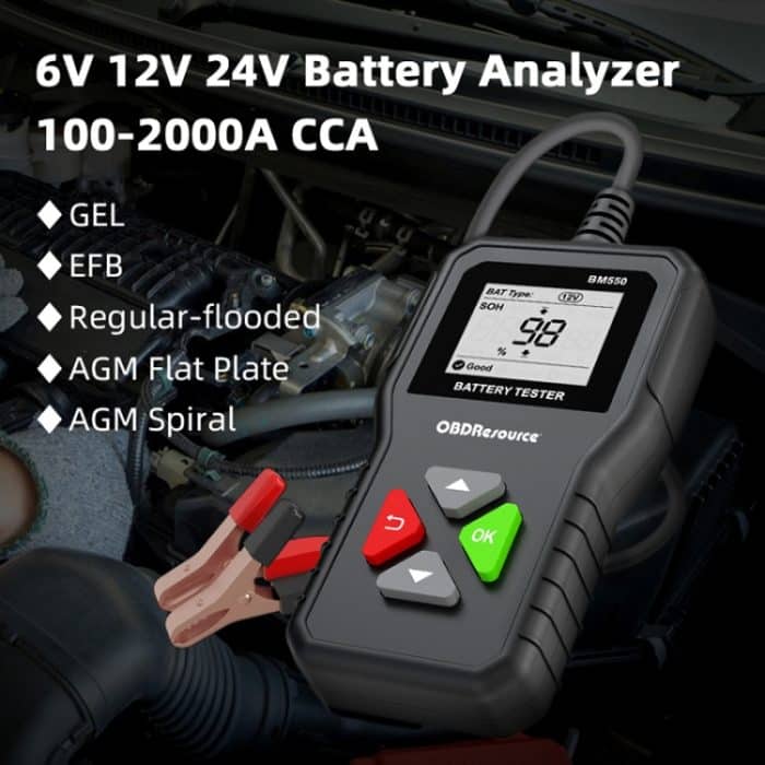BM550 6V / 12V / 24V 3 in 1 Batterietester Analysator Batterielebensdauerdetektor – Bild 8
