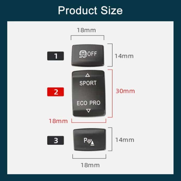 Für BMW 3er-Serie, linksfahrendes Auto, zentrale Steuerung, Multifunktions-Radartaste 6131 9252 912, Radar Button (Black), Radar Button (Red) – Bild 5