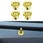 Für BMW 5er 2011–2017, 4-in-1-Auto-Innentür-Fensterverkleidung, Verriegelungsknopf-Knopf-Abdeckung 5142 9171 769, Gold, Blue, Red, Silver