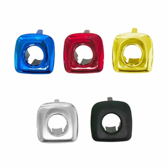 Für BMW 5er 2011–2017, 4-in-1-Auto-Innentür-Fensterverkleidung, Verriegelungsknopf-Knopf-Abdeckung 5142 9171 769, Gold, Blue, Red, Silver – Bild 2