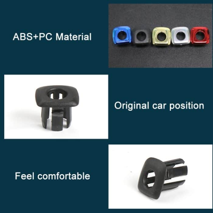 Für BMW 5er 2011–2017, 4-in-1-Auto-Innentür-Fensterverkleidung, Verriegelungsknopf-Knopf-Abdeckung 5142 9171 769, Gold, Blue, Red, Silver – Bild 4