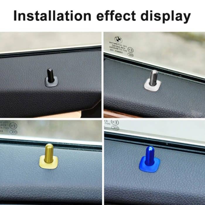 Für BMW 5er 2011–2017, 4-in-1-Auto-Innentür-Fensterverkleidung, Verriegelungsknopf-Knopf-Abdeckung 5142 9171 769, Gold, Blue, Red, Silver – Bild 6