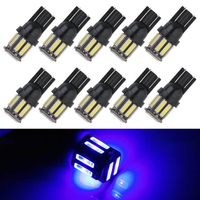 10 Stück T10 DC12V / 0,96 W / 0,08 A Auto-Umrissleuchte 10 LEDs SMD-7020 Lampenperlen – Bild 1