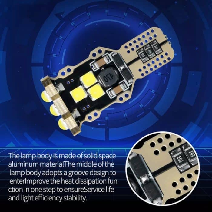 4pcs T15 DC12V / 1.5W / 0.13A / 540LM Auto Dekodierung Rückfahrscheinwerfer 9LEDs SMD-3030 Lampenperlen – Bild 3