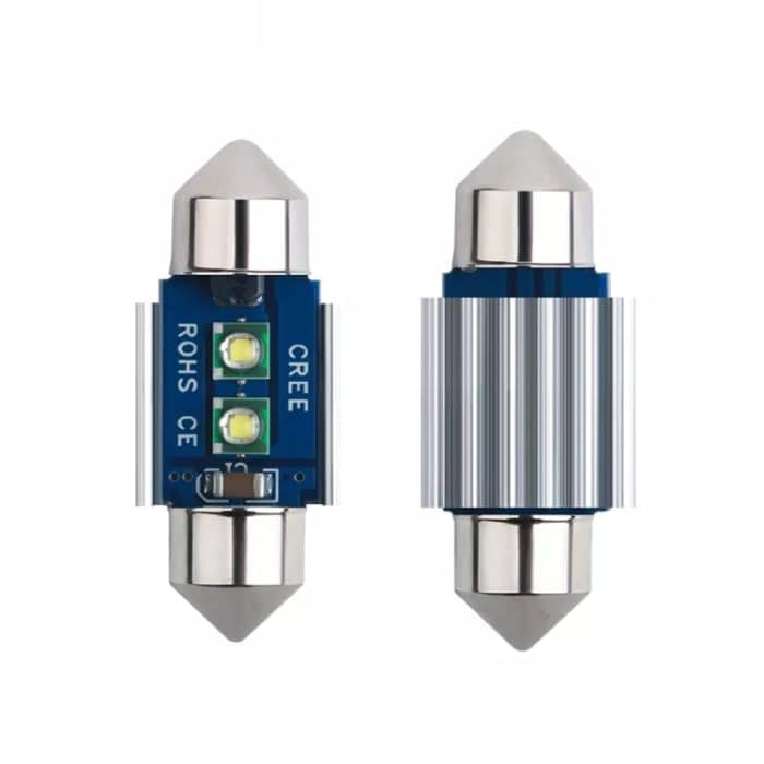 CRP7875.jpg 2pcs 31mm IC12V / 2.76W / 0.23A / 300LM 3LEDs SMD Auto Leselampe Lichtkuppel – Bild 1
