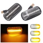2 Stück für Honda Civic 2001–2015, dynamisches LED-Fender-Seitenlicht 34301-S5H-T02, For Honda Civic 2001-2015 (Transparent), For Honda Civic 2001-2015 (Transparent Black)