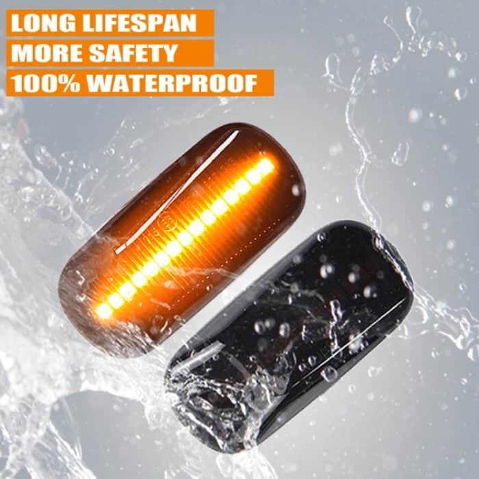 2 Stück für Honda Civic 2001–2015, dynamisches LED-Fender-Seitenlicht 34301-S5H-T02, For Honda Civic 2001-2015 (Transparent), For Honda Civic 2001-2015 (Transparent Black) – Bild 3