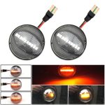 2 Stück für Land Rover Range Rover L322 2002–2012, dynamisches LED-Fender-Seitenlicht, For Land Rover Range Rover L322 2002-2012, For Land Rover Range Rover L322 2002-2012 (Transparent Black)