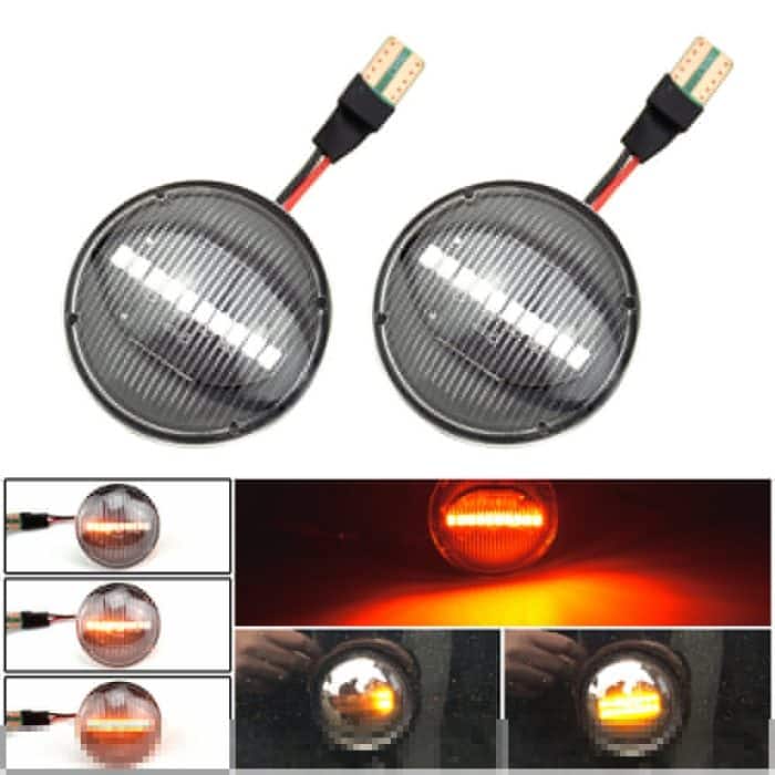 CRP7922T.jpg 2 Stück für Land Rover Range Rover L322 2002–2012, dynamisches LED-Fender-Seitenlicht, For Land Rover Range Rover L322 2002-2012, For Land Rover Range Rover L322 2002-2012 (Transparent Black) – Bild 1