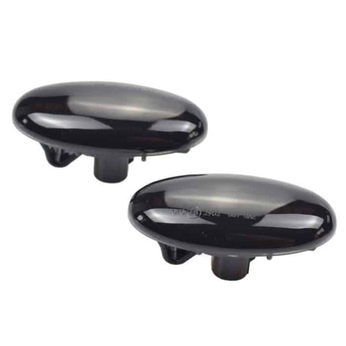 2 Stück für Mazda 2 DY 2003–2007, dynamisches LED-Fender-Seitenlicht, For Mazda 2 DY 2003-2007 (Transparent Black) – Bild 2