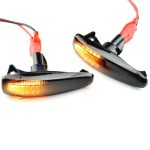 2 Stück für Mitsubishi Lancer 2008–2018, dynamisches LED-Fender-Seitenlicht, For Mitsubishi Lancer 2008-2018 (Transparent), For Mitsubishi Lancer 2008-2018 (Transparent Black) – Bild 2