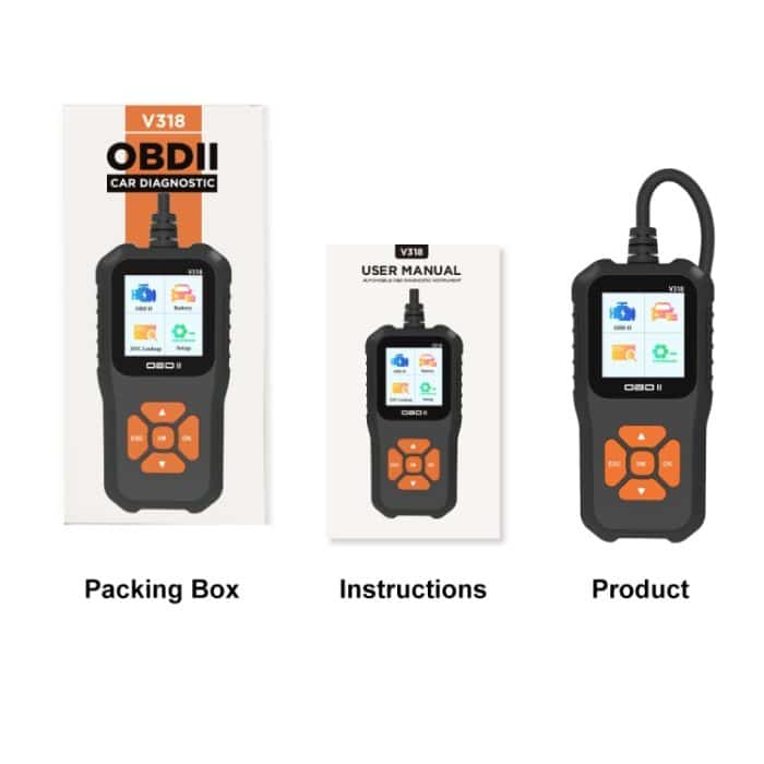 V318 Auto OBD2 Farbdisplay Diagnosetool Codeleser – Bild 3